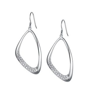 925 sterling silver sparkling accent drop earrings